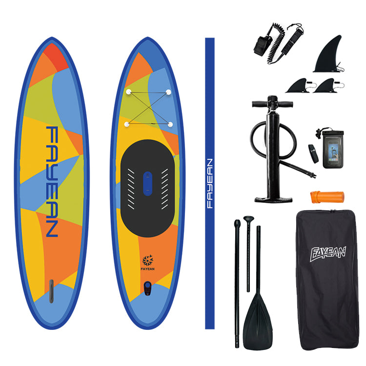 Multilateral Glaze 10 5 inflatable stand up paddle board with Adjustable Paddle Backpack Leas Fayean