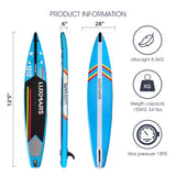 Luxmars Racing Paddle 12'5"×28"×6" Tabla de paddle ligera